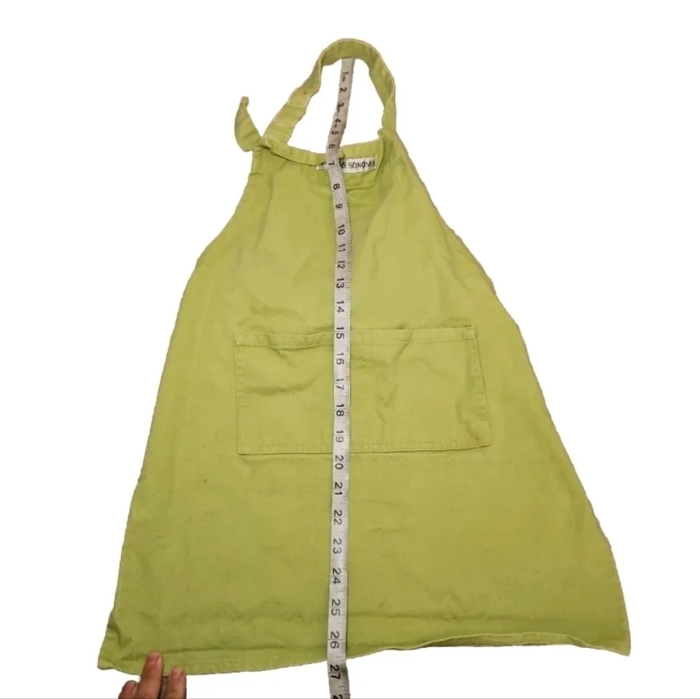 Williams Sonoma Adult & Kid Matching Green Apron Cooking Craft Garden Set
